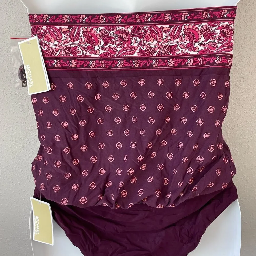 NWT MICHAEL Michael Kors Tankini Top and Matching Bottoms Size S or L